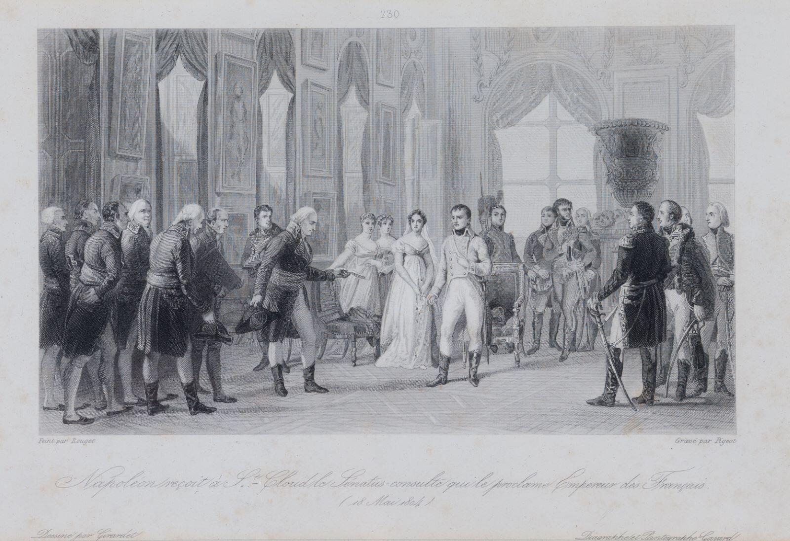Napoléon reçoit à Saint-Cloud le Sénatus-consulte qui le proclame Empereur des Français - 18 mai 1804