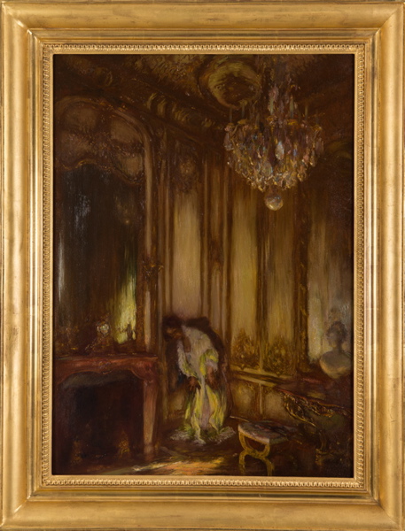 Scène d'intérieur nocturne au sabre