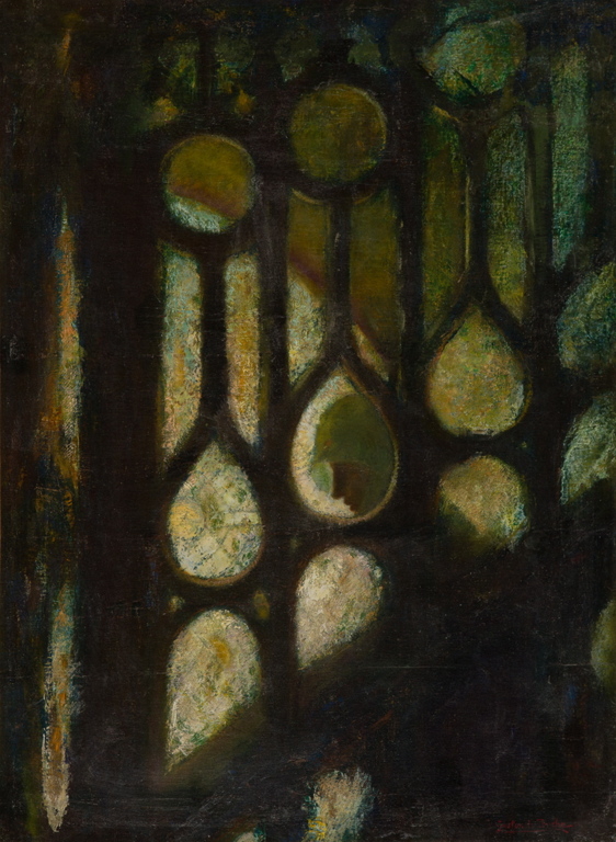 Derrière le vitrail