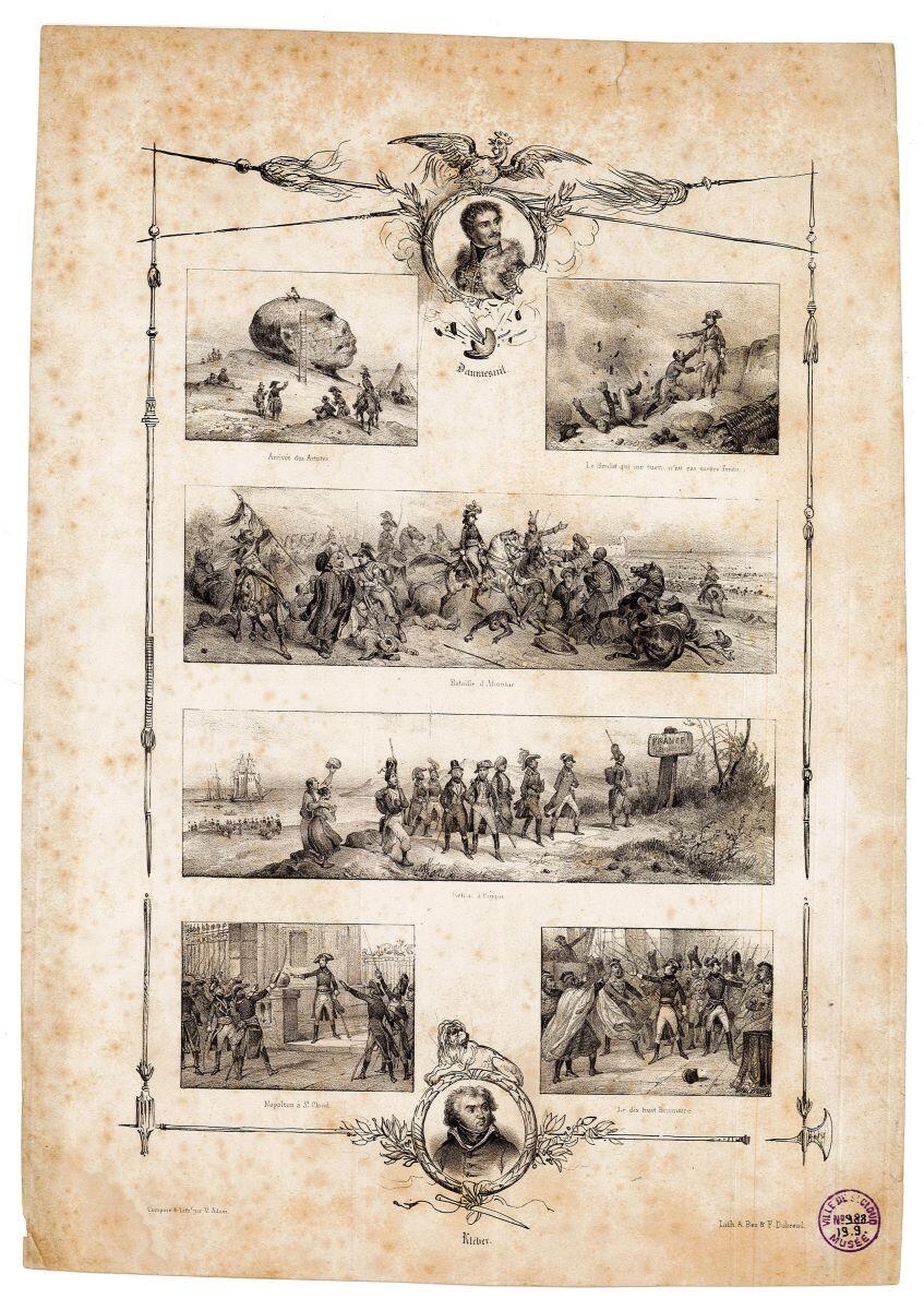 l'Arrivée des Artistes / Le Boulet qui me tuera n'est pas encore fondu / Bataille d'Aboukir / Retour d'Egypte / Napoléon à St Cloud / Le dix huit Brumaire