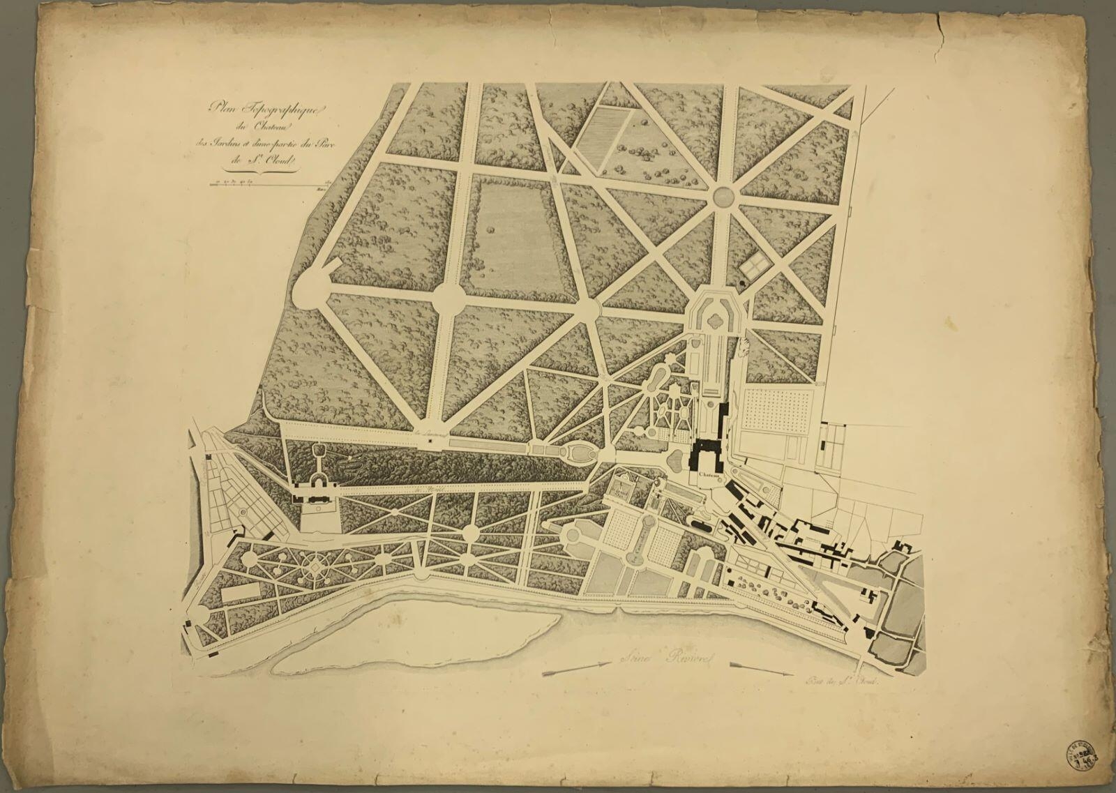 Plan Topographique du château, des Jardins et d'une partie du Parc de St. Cloud