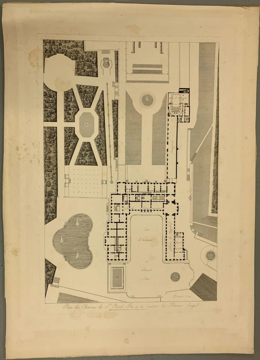 Plan du château de St. Cloud pris à la hauteur du premier étage