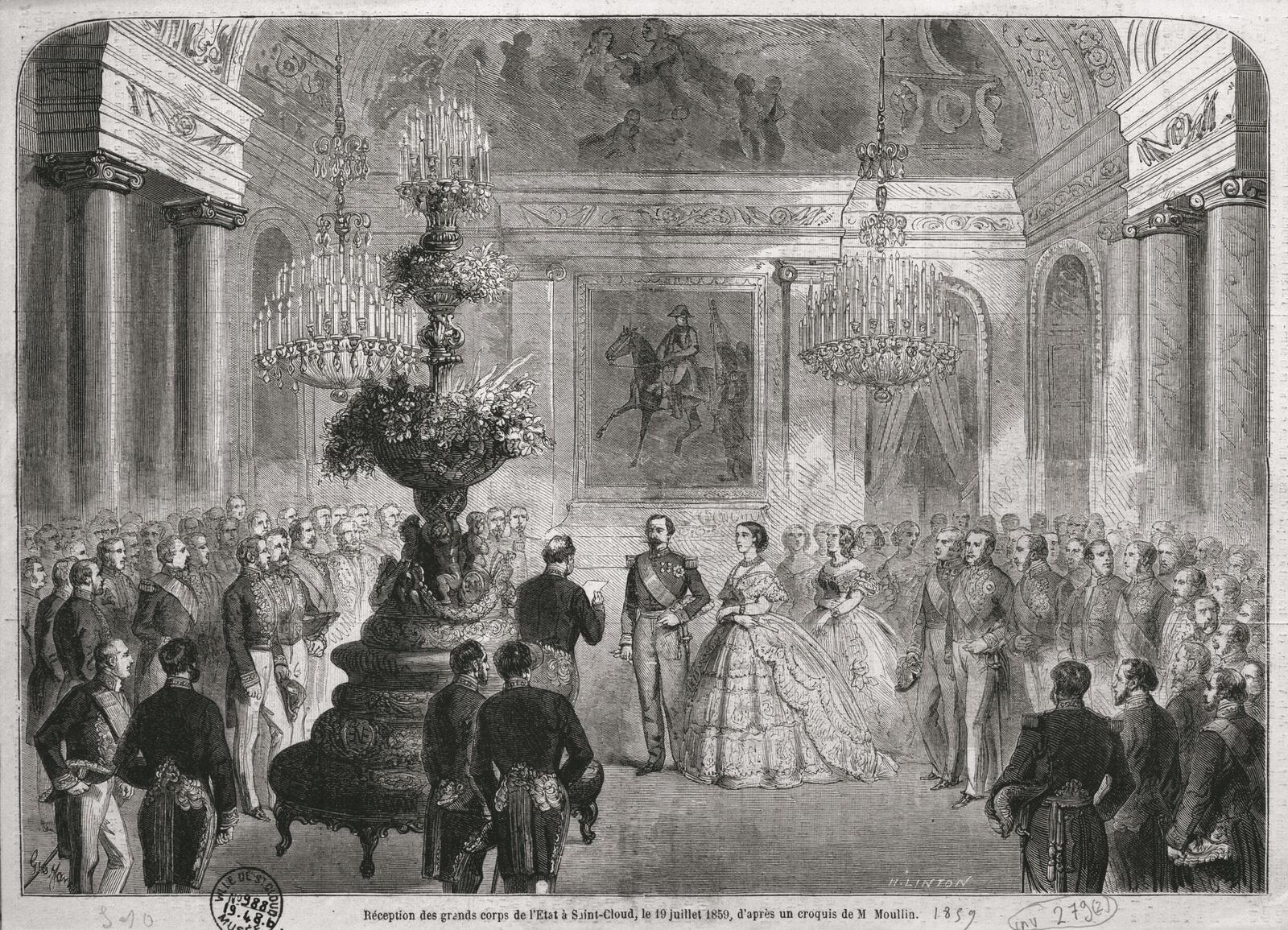 Réception des grands corps de l'Etat à Saint-Cloud, le 19 juillet 1859
