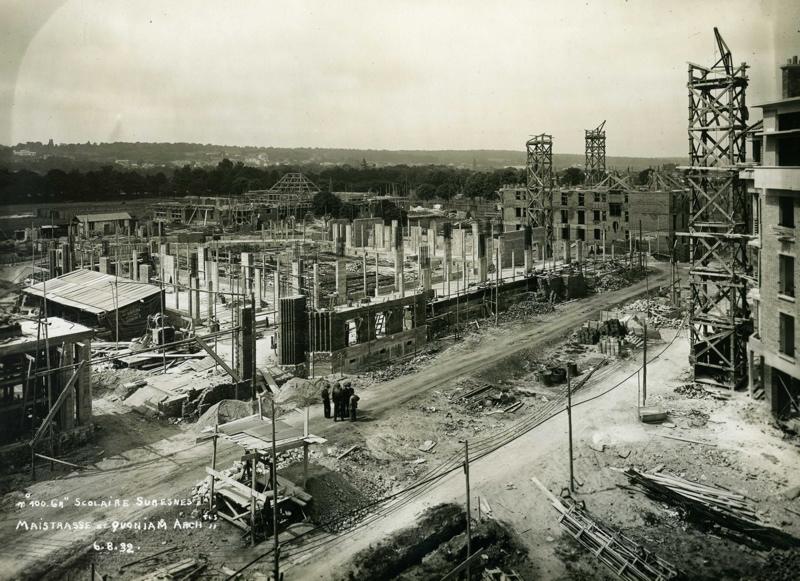 Ecole primaire Aristide Briand de la cité-jardins en construction (Titre fictif)