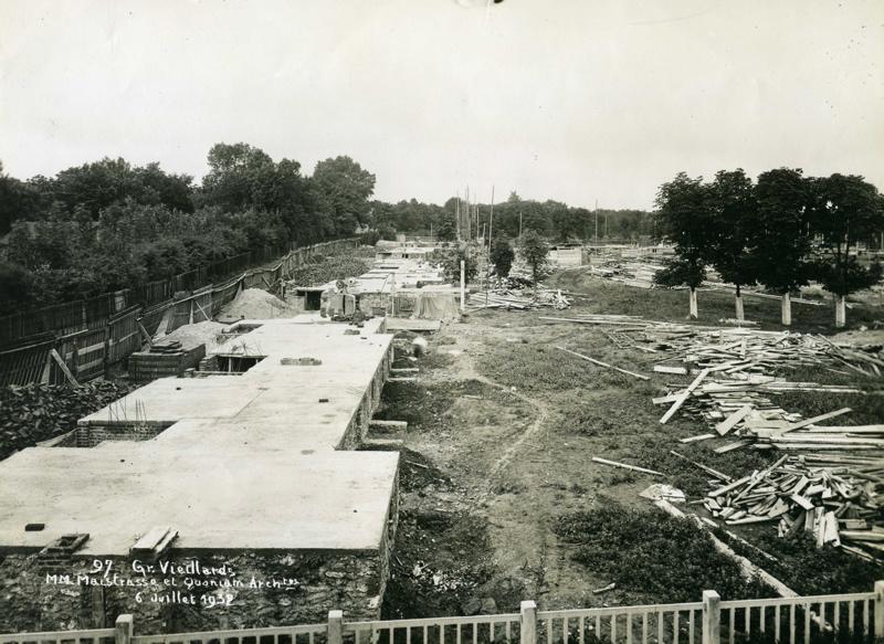Vue de la cité-jardins en construction - Résidence de personnes âgées Locarno (Titre fictif)