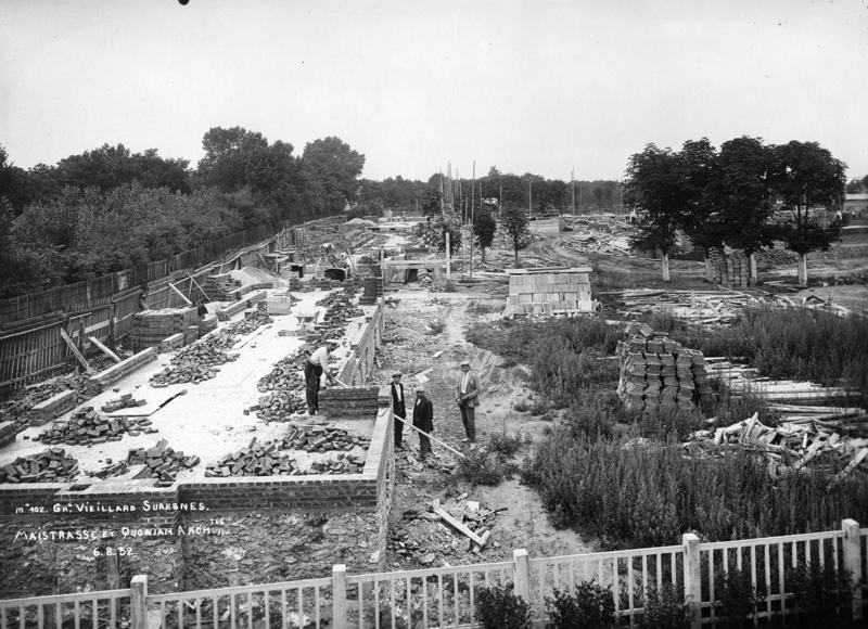Vue de la cité-jardins en construction - Résidence de personnes âgées Locarno (Titre fictif)