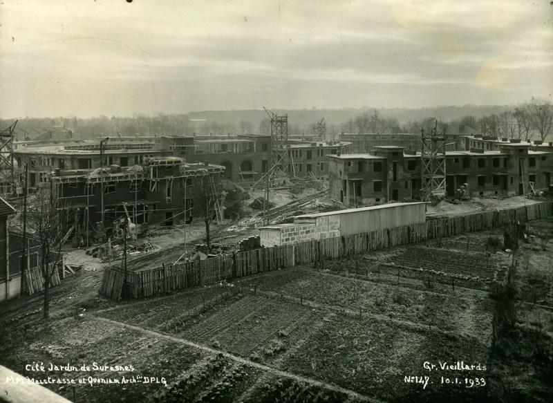 Vue de la cité-jardins en construction - Résidence de personnes âgées Locarno (Titre fictif)