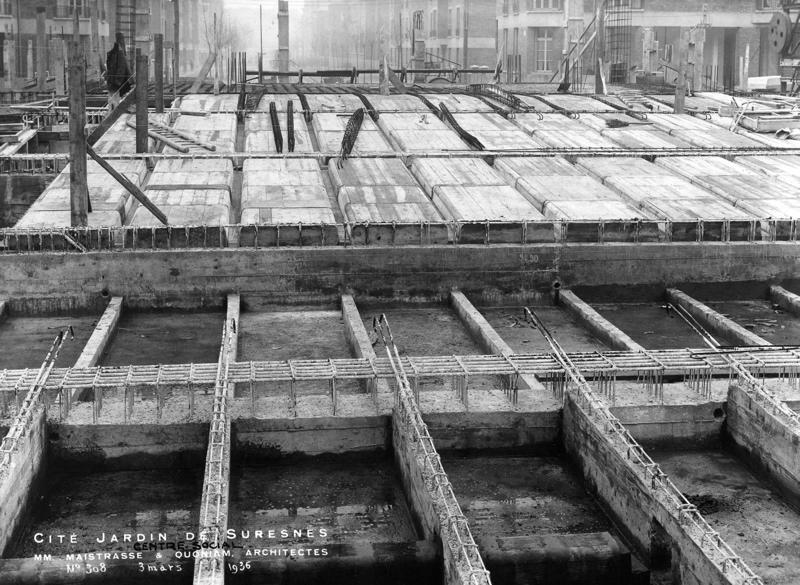 Centre social de la cité-jardins en construction (Titre fictif)