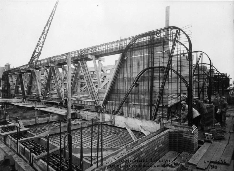 Centre social de la cité-jardins en construction (Titre fictif)