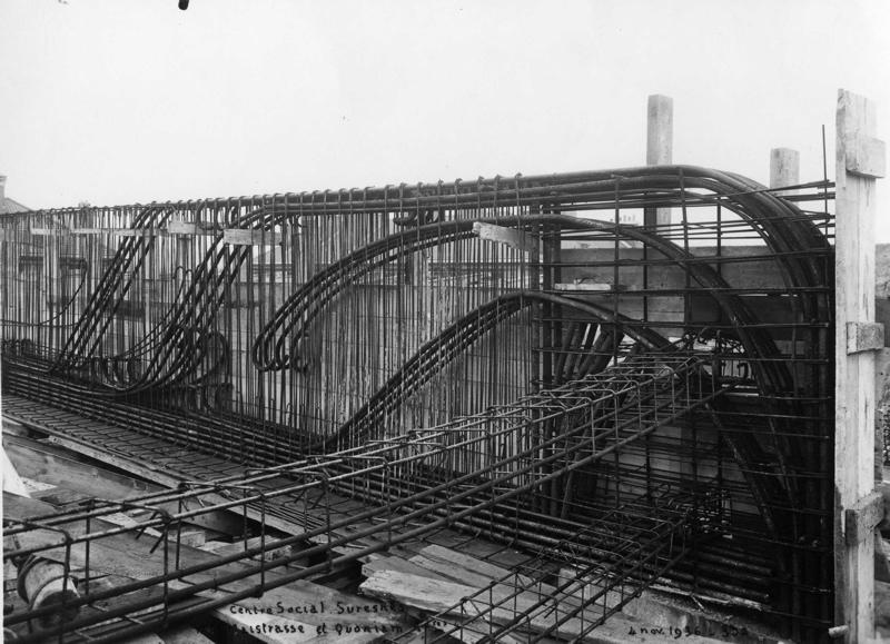 Centre social de la cité-jardins en construction (Titre fictif)