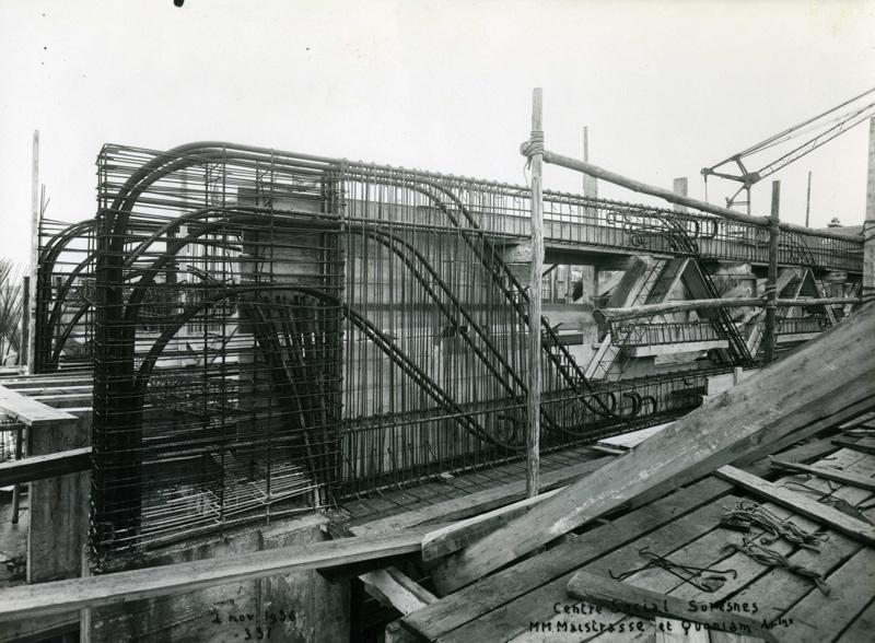Centre social de la cité-jardins en construction (Titre fictif)
