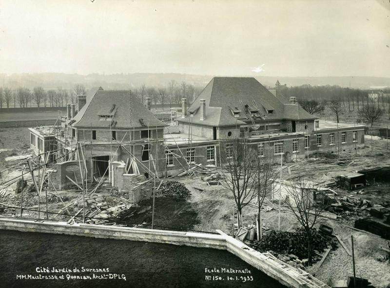 Ecole maternelle Wilson de la cité-jardins en construction