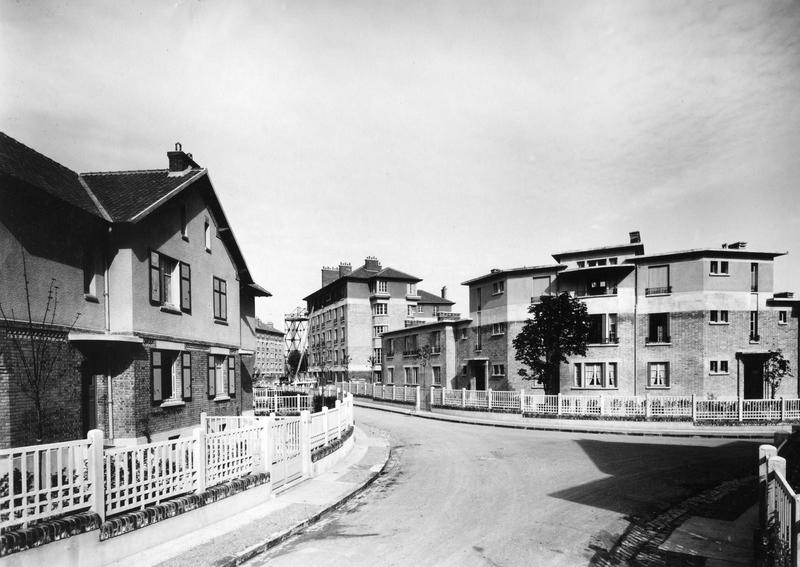 Vue de la cité-jardins - Pavillons individuels (Titre fictif)
