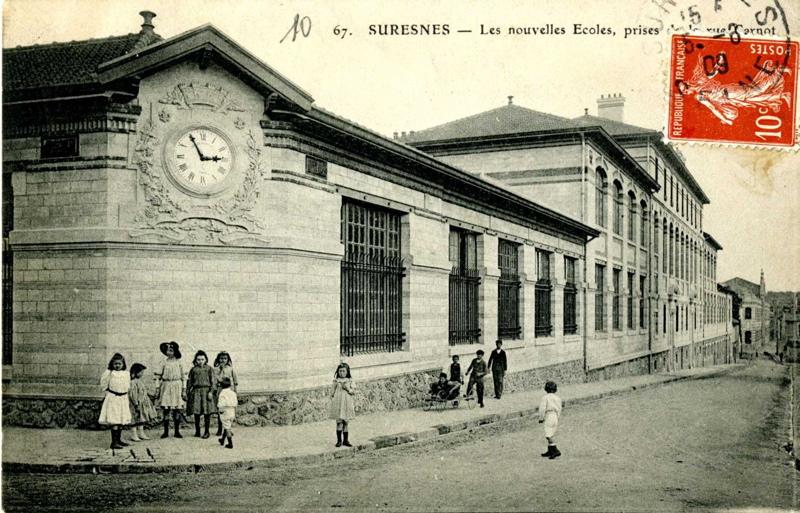 Suresnes - Les nouvelles Ecoles, prises de la rue Carnot (Collège Jean Macé)