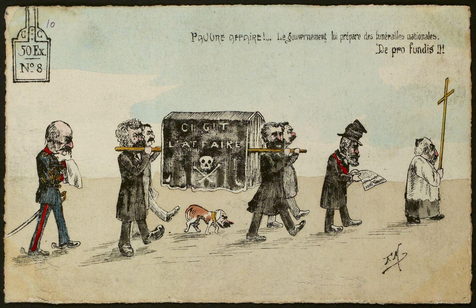 Pauvre affaire!... Le gouvernement lui prépare des funérailles nationales. De pro fundis !!! (Titre factice)