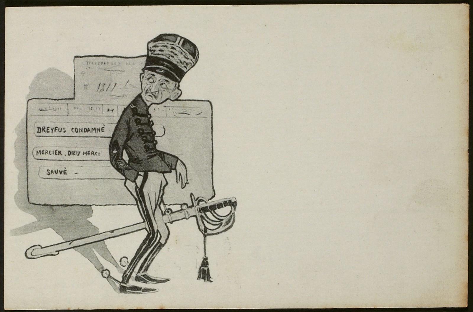 Dreyfus condamné ; Mercier, dieu merci, sauvé (Titre factice)