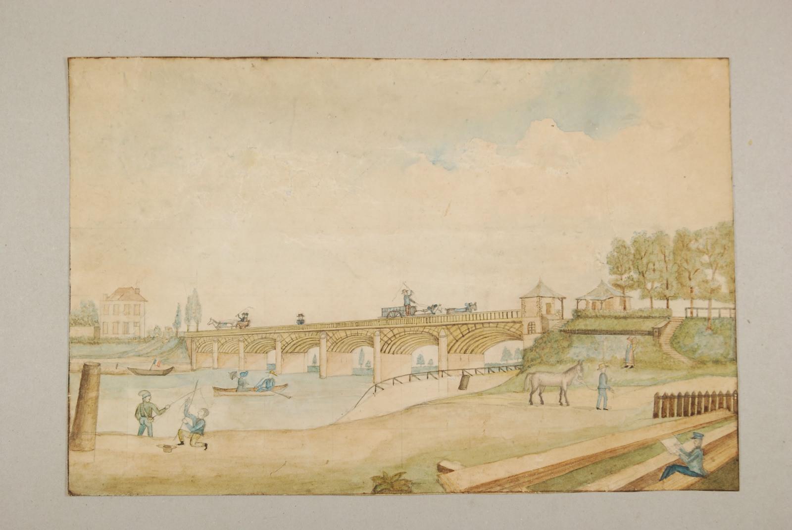 Le pont à péage d'Argenteuil, côté est