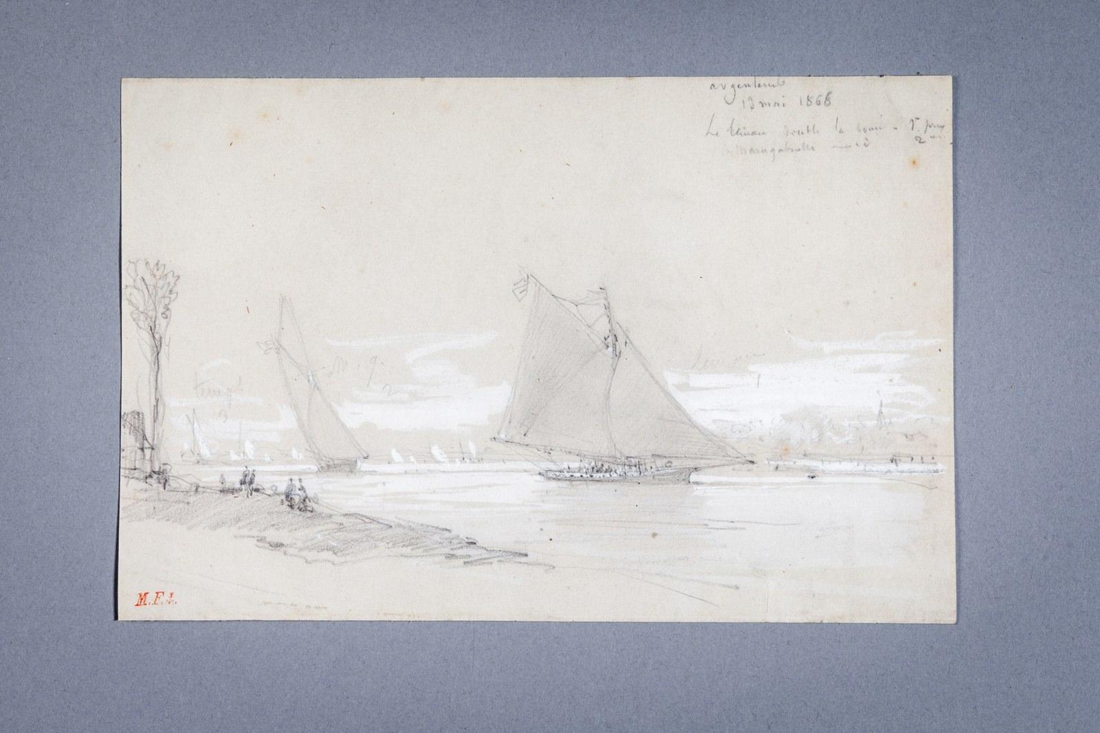 La victoire du Léman lors de la régate du 13 mai 1866 sur le bassin d'Argenteuil