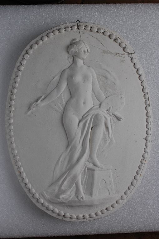 Médaillon ovale : Allégorie de la peinture