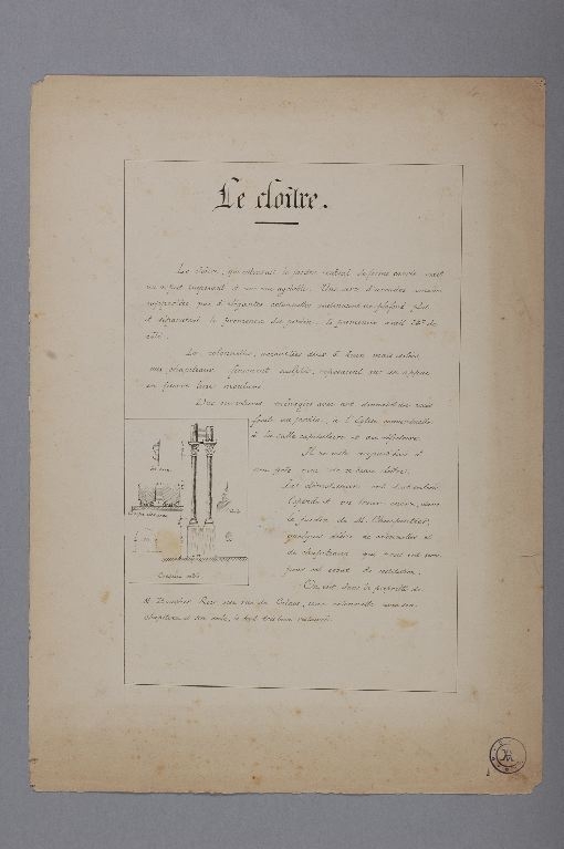 Notice historiée sur le cloître du prieuré