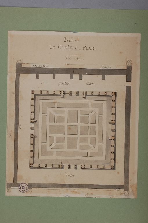 Plan du cloître du Prieuré