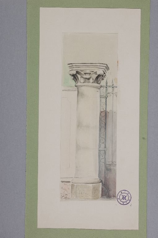 Colonne du XVe s de l’ancienne église