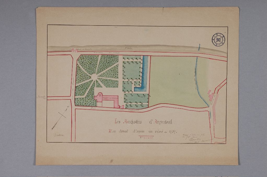 Plan du monastère des Augustins d’Argenteuil