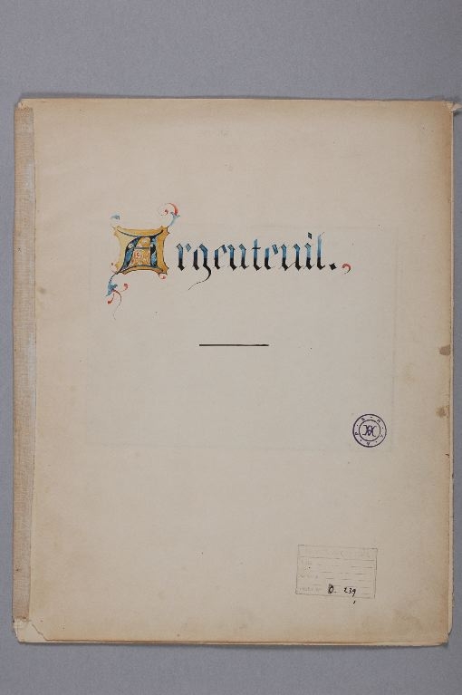 Recueil de photographies d’Argenteuil, par Louis Boucher