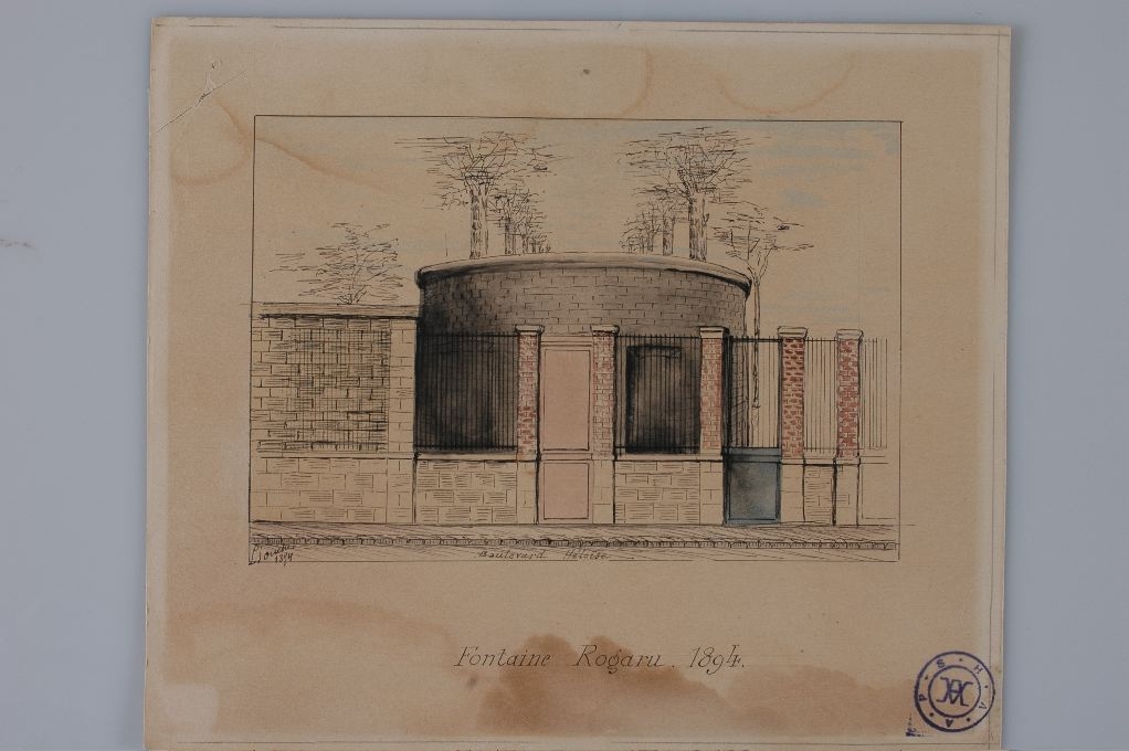 La fontaine Rogaru (façade sur le boulevard Héloïse)