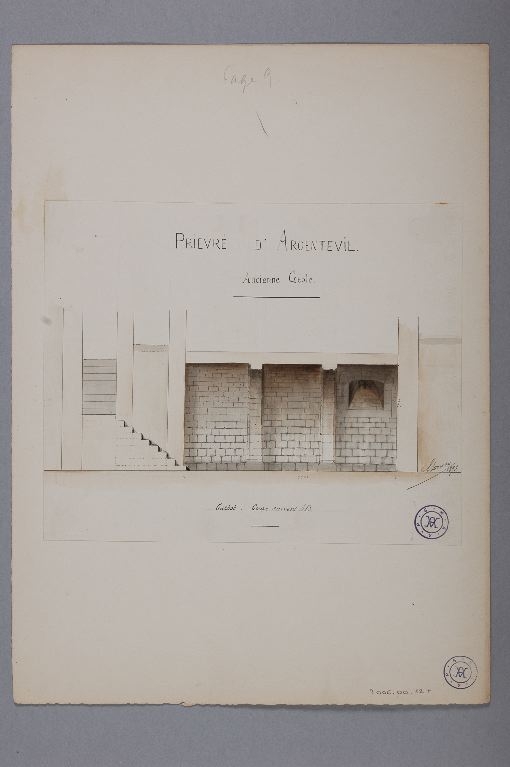 La geôle de l’auditoire du Prieuré, coupe longitudinale