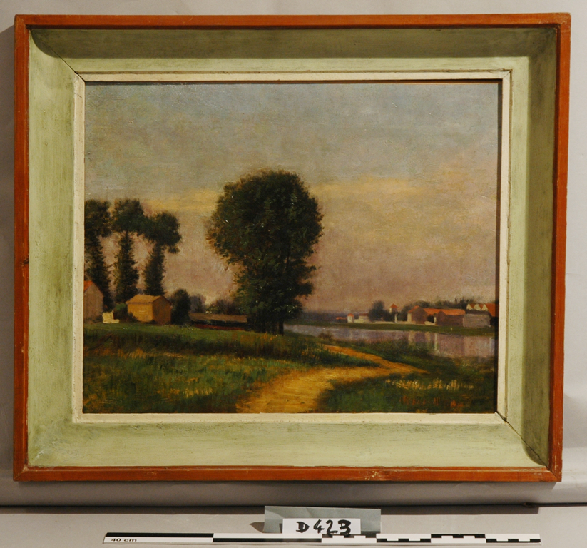 La berge du Petit-Gennevilliers et la Seine