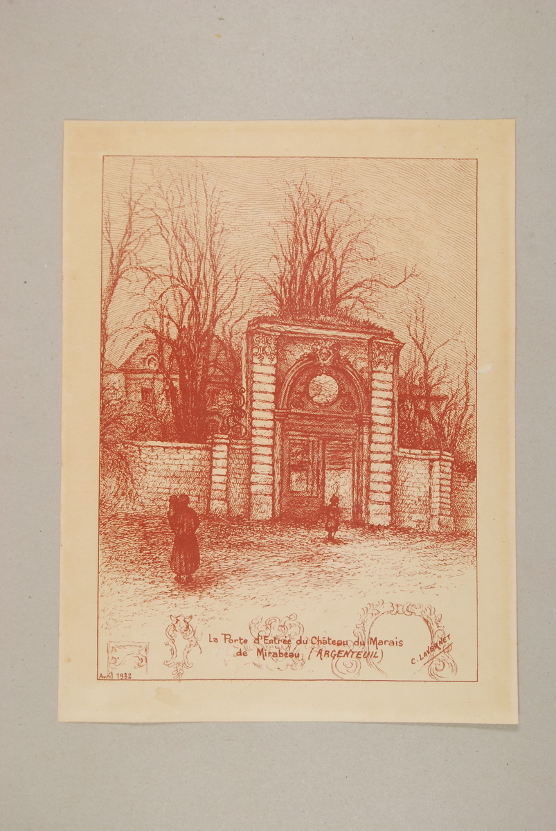 La porte d’entrée du château du Marais de Mirabeau