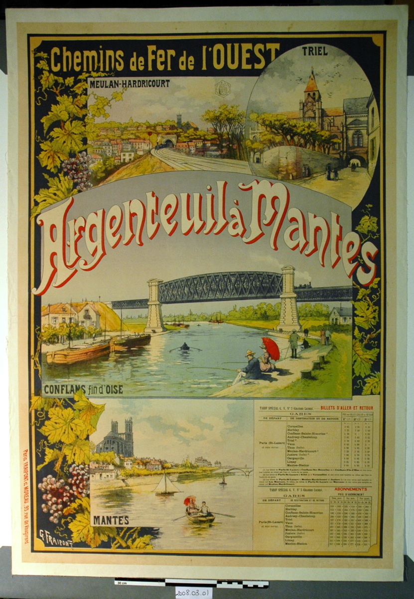 Affiche de la ligne de chemin de fer Argenteuil-Mantes