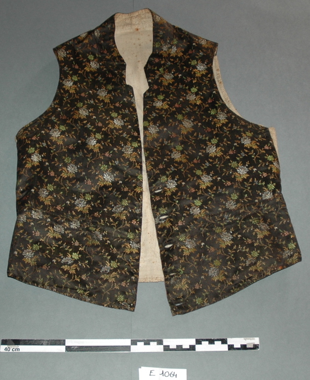 gilet homme, satin broché