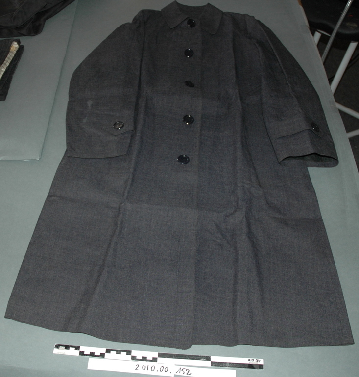 Manteau en toile cirée bleue