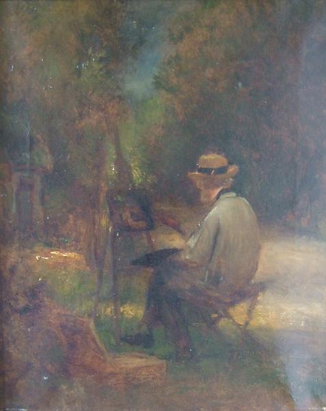 Autoportrait de l'artiste à son chevalet