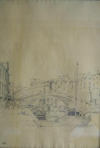 Venise le pont du Rialto (c. 1841)