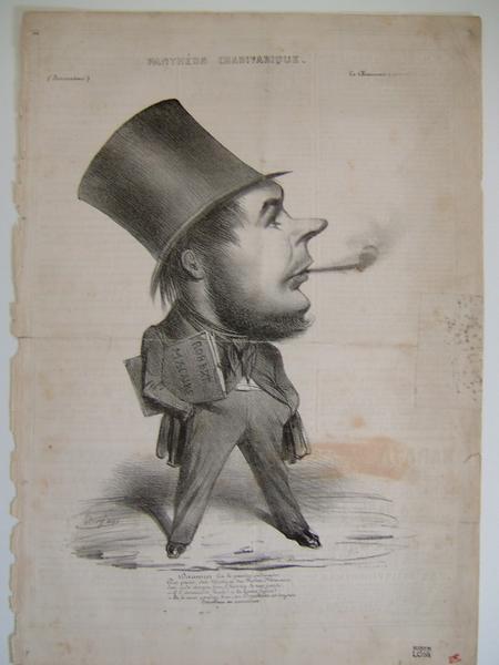 Le Charivari : Portrait charge d'Honoré Daumier
