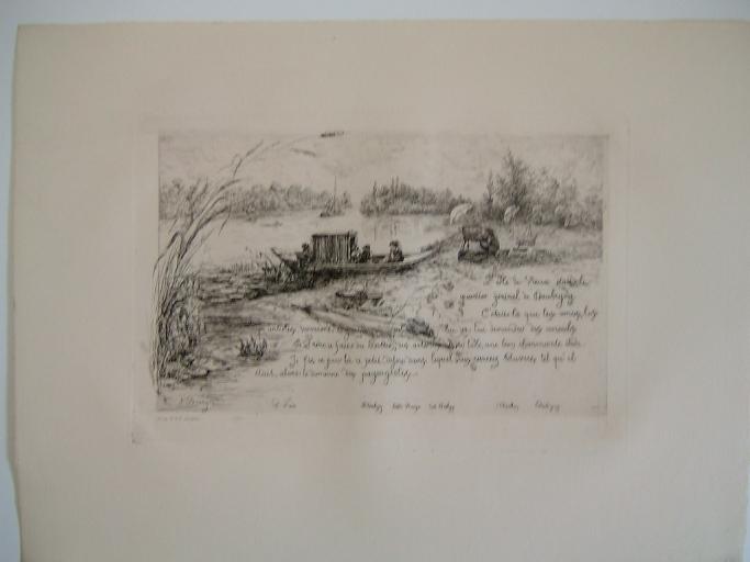 Daubigny, souvenirs et croquis (21) : L'Ile de Vaux (et le Bottin) et les peintres paysagistes amis de Daubigny