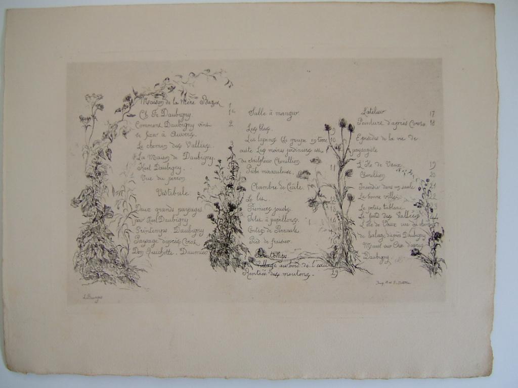 Daubigny, souvenirs et croquis (28) : Détail des estampes (titre)