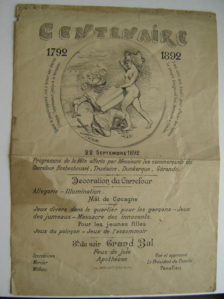 Centenaire 1792 - 1892