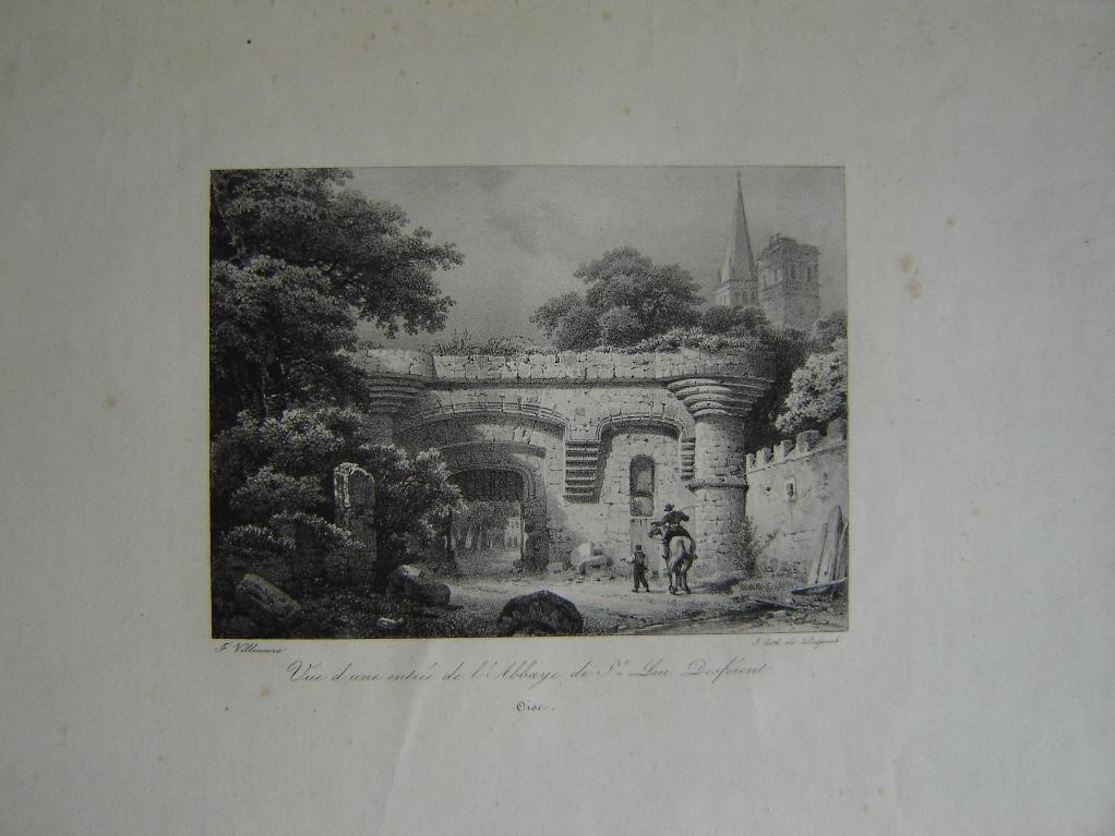 Vue d'une entrée de l'Abbaye de St Leu d'Esserent (Oise)