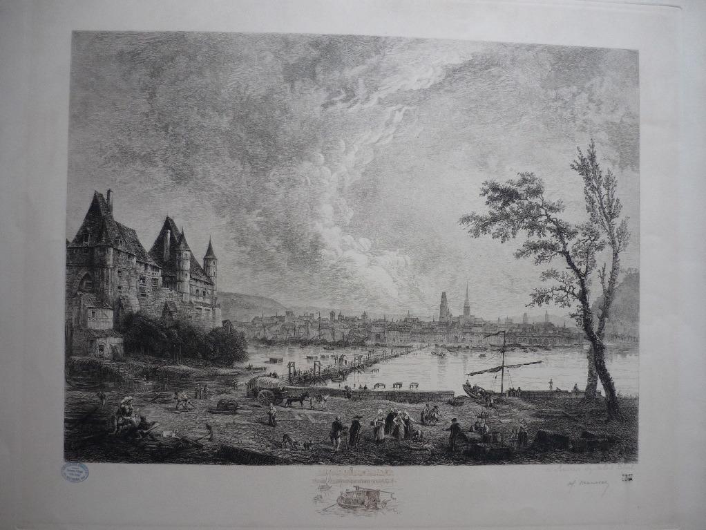 Paysage avec château et rivière (factice)
