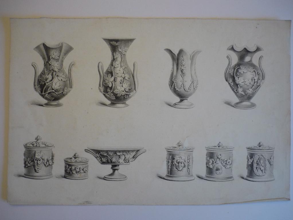 Planche modèle (Pots en céramique)