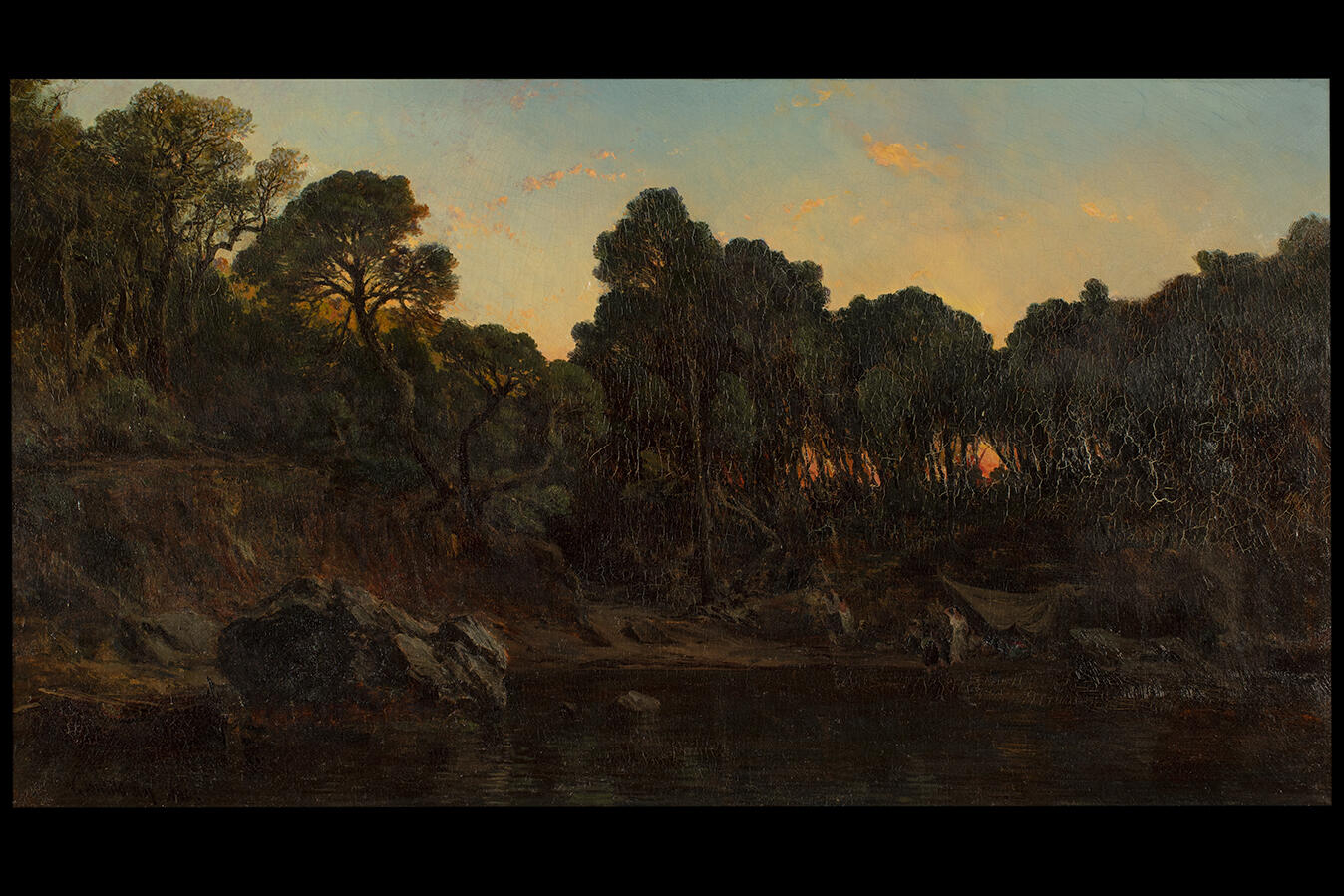 Bords de la mer, effet du soir, rade de Toulon