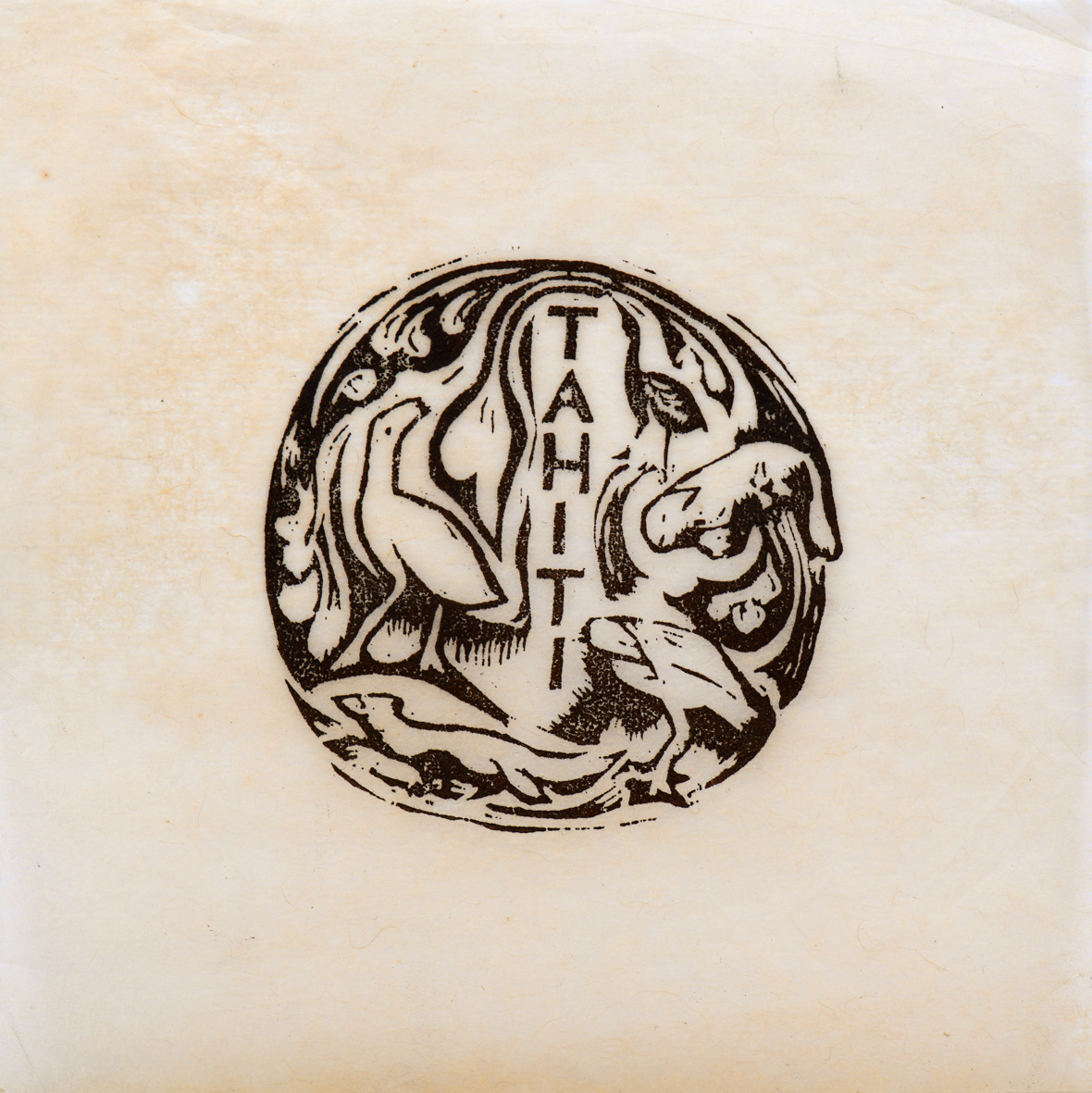 tirage d'après les bois gravés de Noa-Noa page 158, cul de lampe de fin (élément d'ensemble)