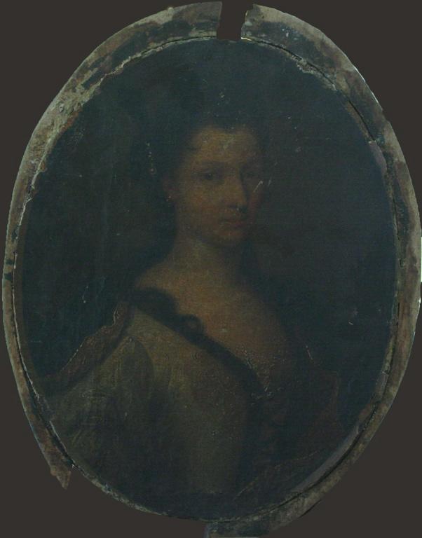 Un tableau (portrait) attribué à Lebrun (titre de l'inventaire) ; Portrait de femme à l'aigrette (titre d'usage)