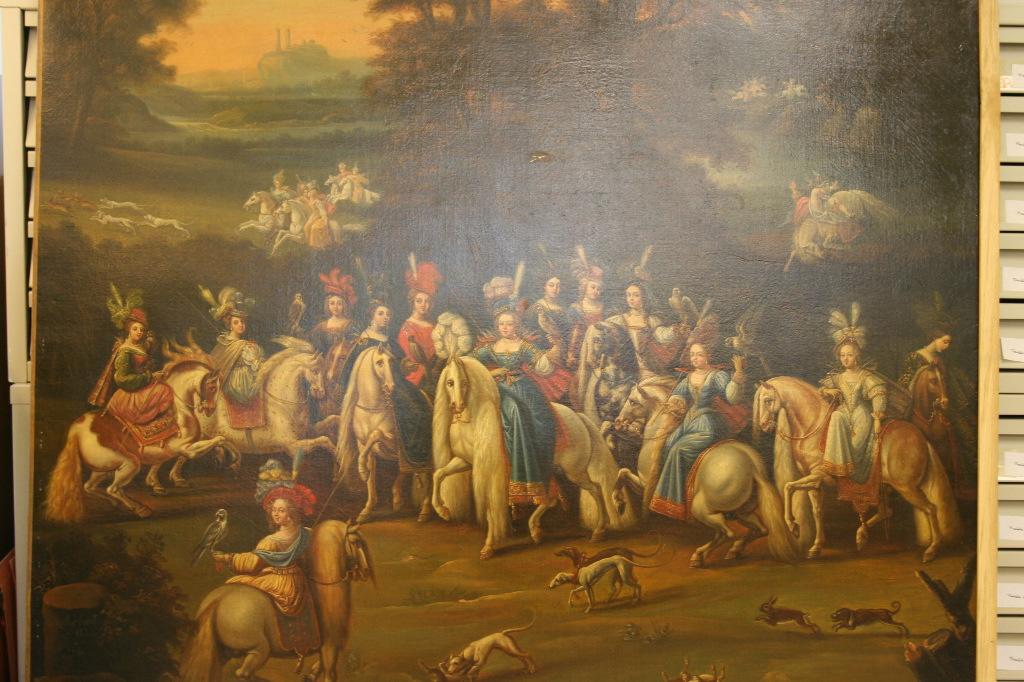 La duchesse de Lorraine et les dames de sa cour partant pour la chasse au faucon (titre de l'inventaire)