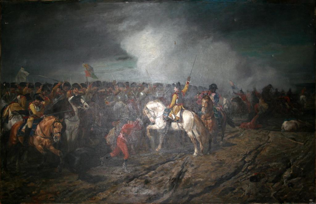 Episode de la guerre de sept ans (titre de l'inventaire) ; Messieurs les maîtres, assurez vos chapeaux, nous avons l'honneur de chasser (Régiment de cuirassiers du roi, pendant la guerre de Sept Ans) (autre titre)