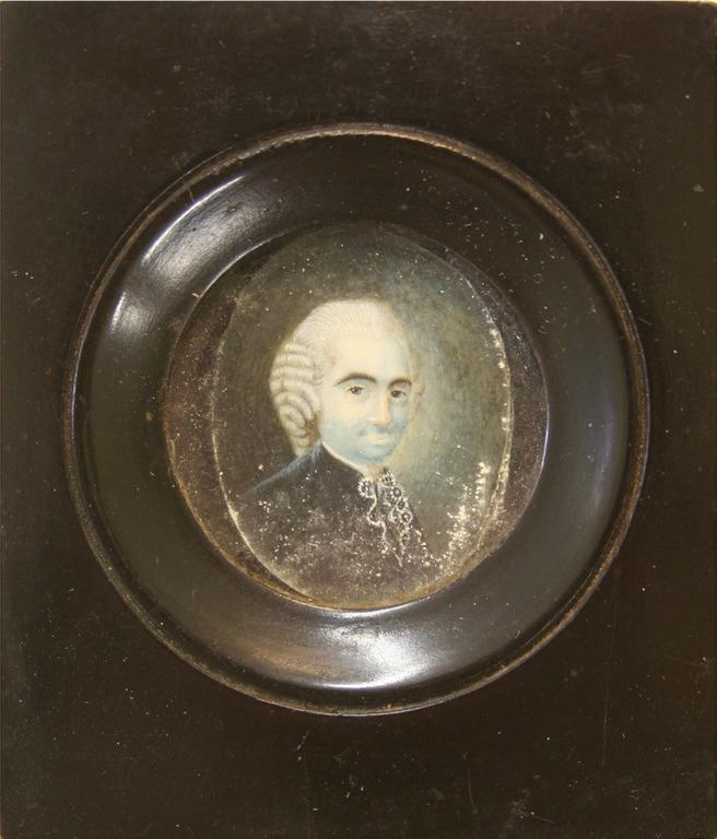 Un portrait, miniature, cadre cuivre (titre de l'inventaire) ; Portrait d'homme (titre factice)